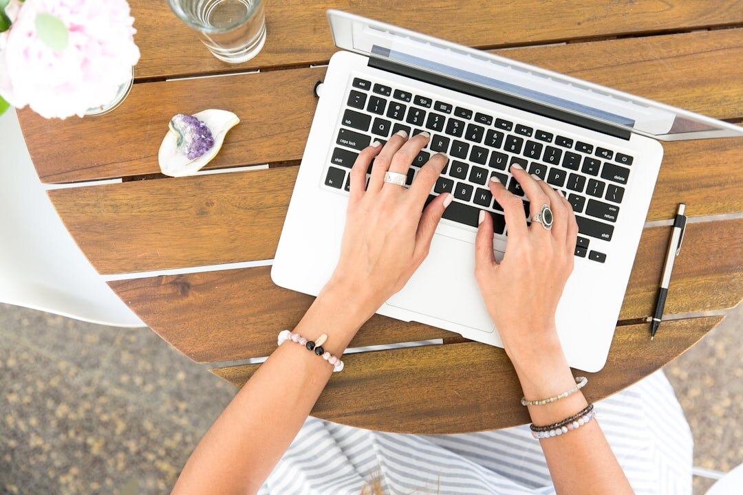 author typing first chapter