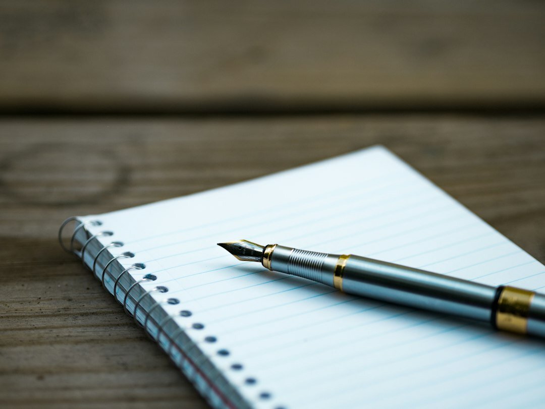author writing notes
