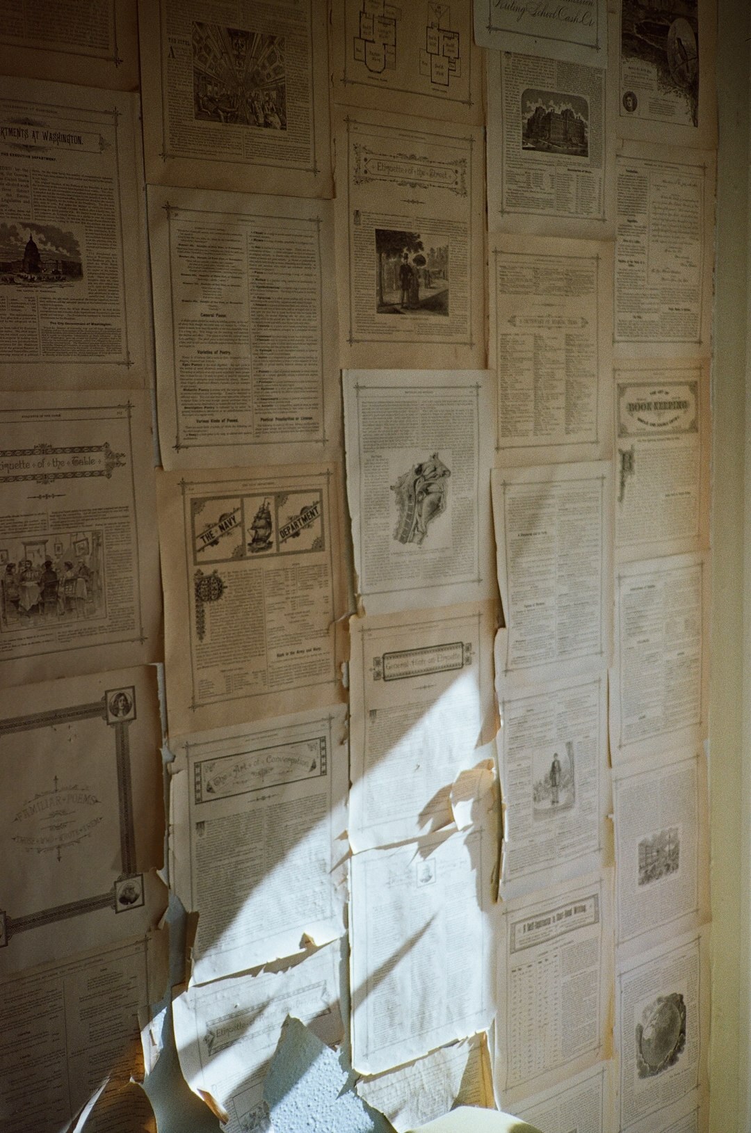 old newspaper clippings