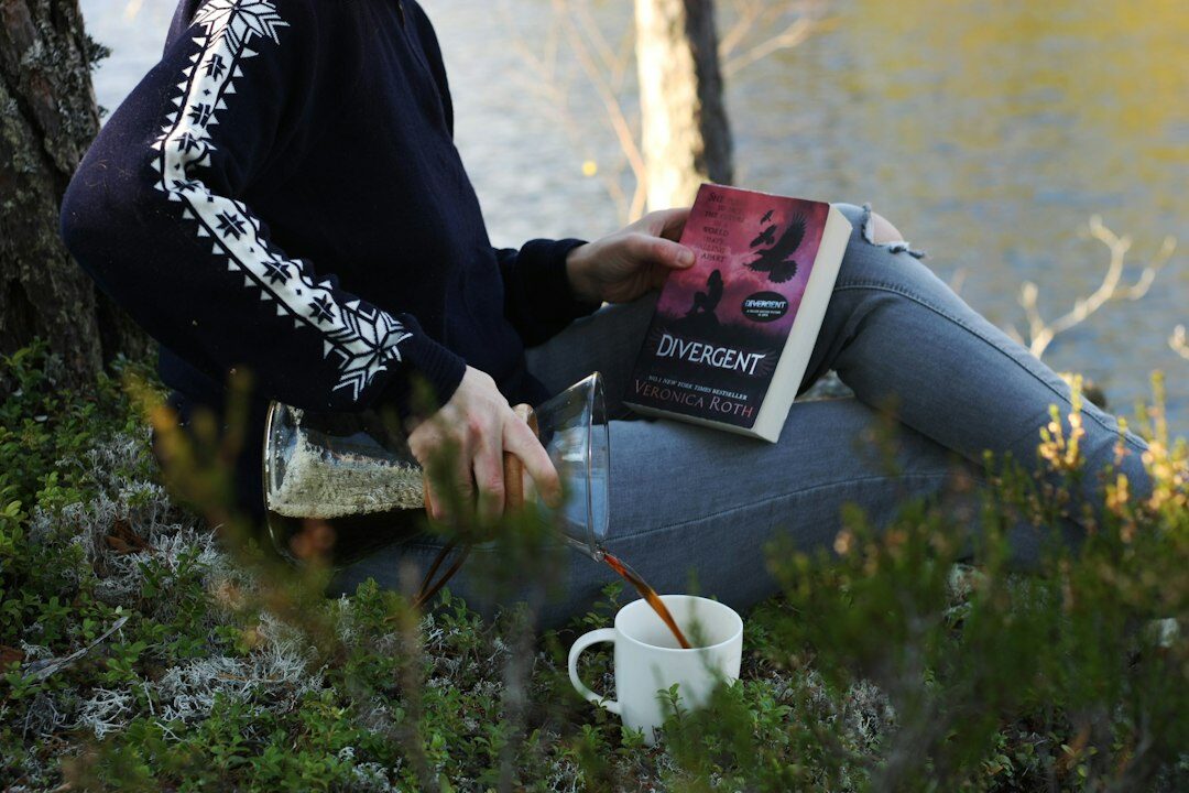 person reading mystery book